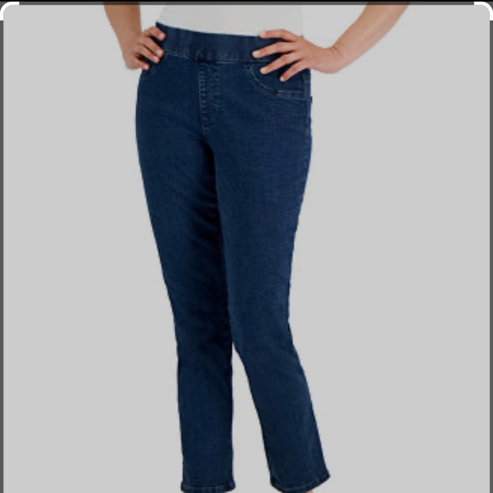 Karen Scott Women's Pull-On Denim Pants Size Petite Large